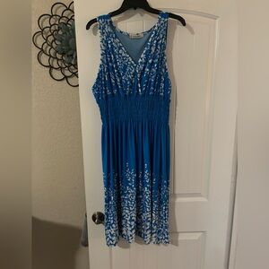 Jon & Anna Blue and White Midi Dress